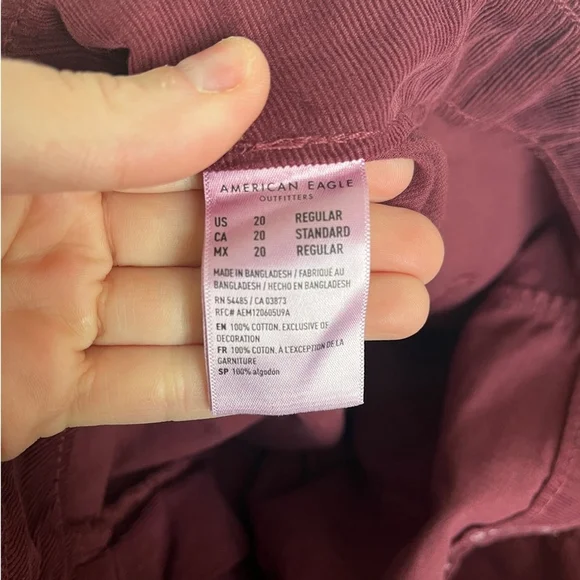 American Eagle Outfitters Burgundy Corduroy Pants - Picture 13 of 15